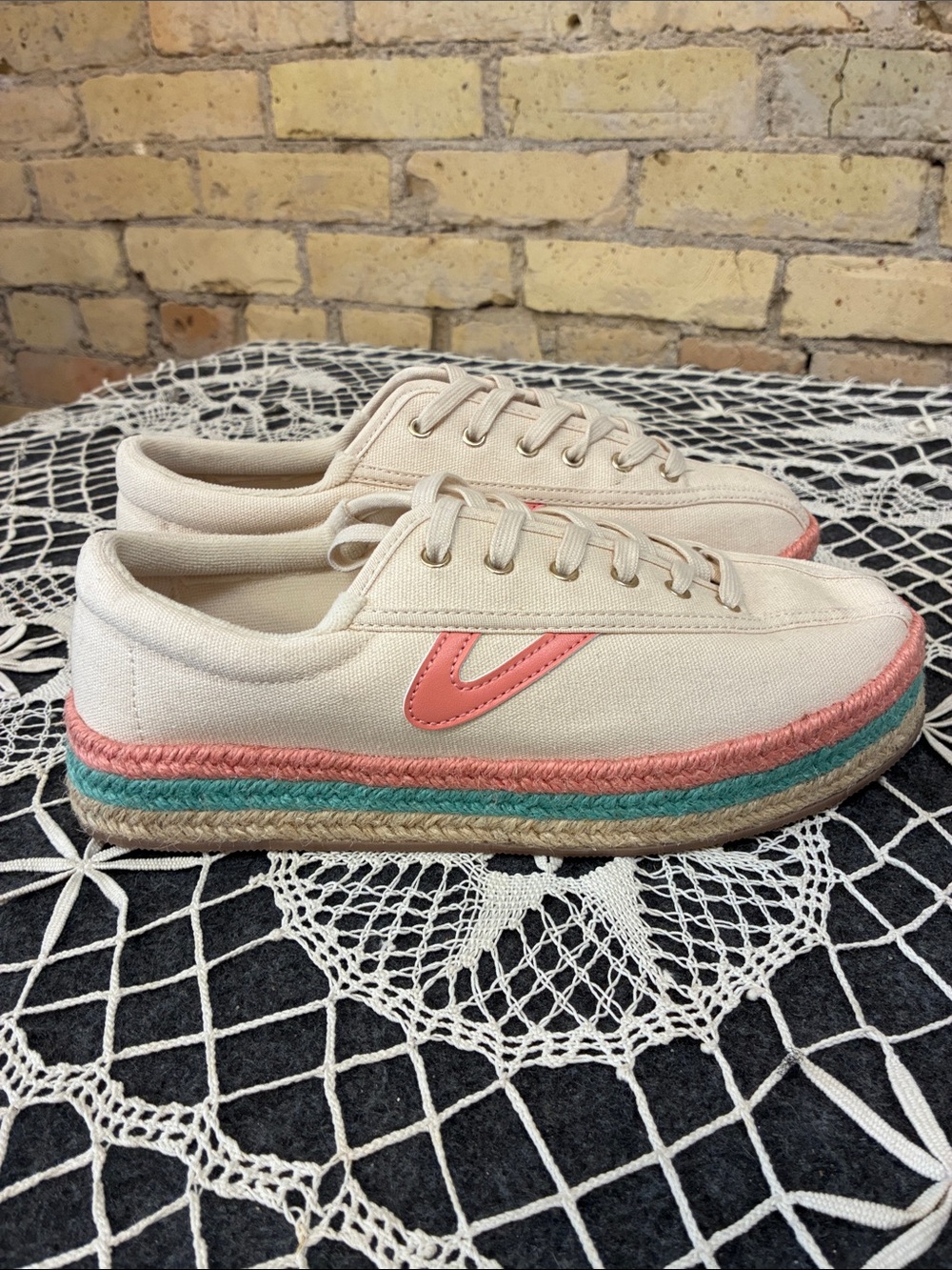 Tretorn Nylite Plus Espadrille Platform Sneakers, size 9.5